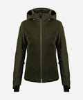 Kjus Women's Smocked Luxe Jacket Dark Olive