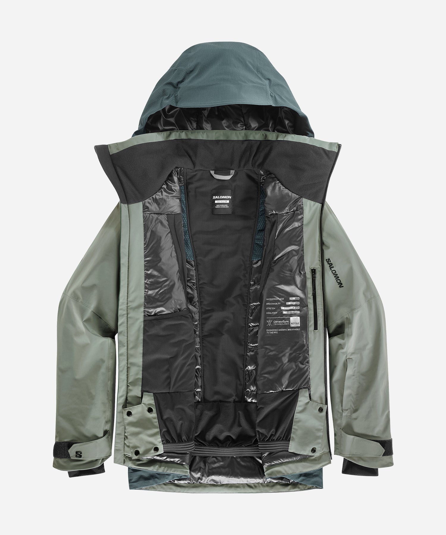 SalomonMen_sSpectralJacketGreenGables-JacketOpen