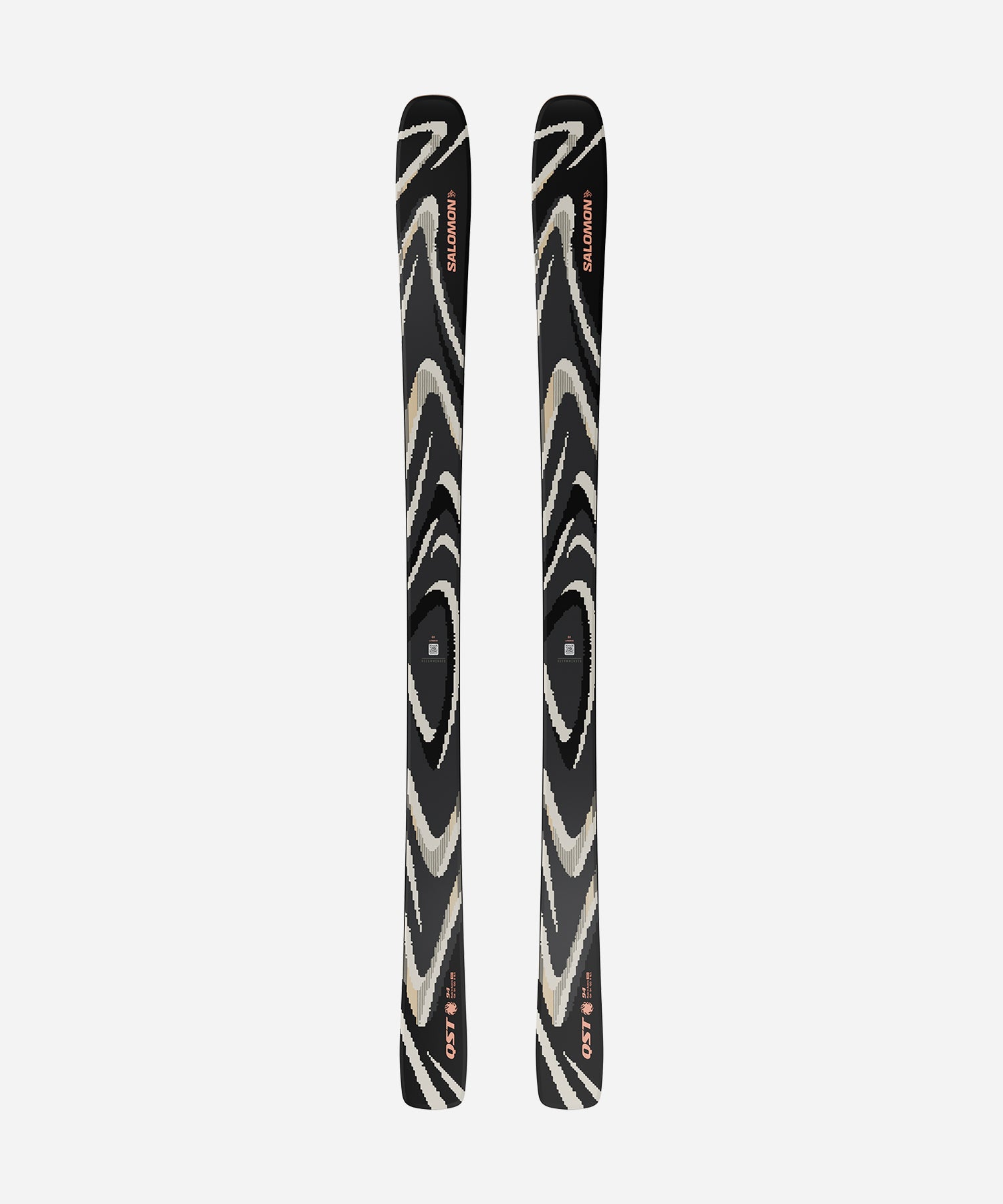 Salomon QST 94 2027 Ski Black Almond Milk Fusion Coral