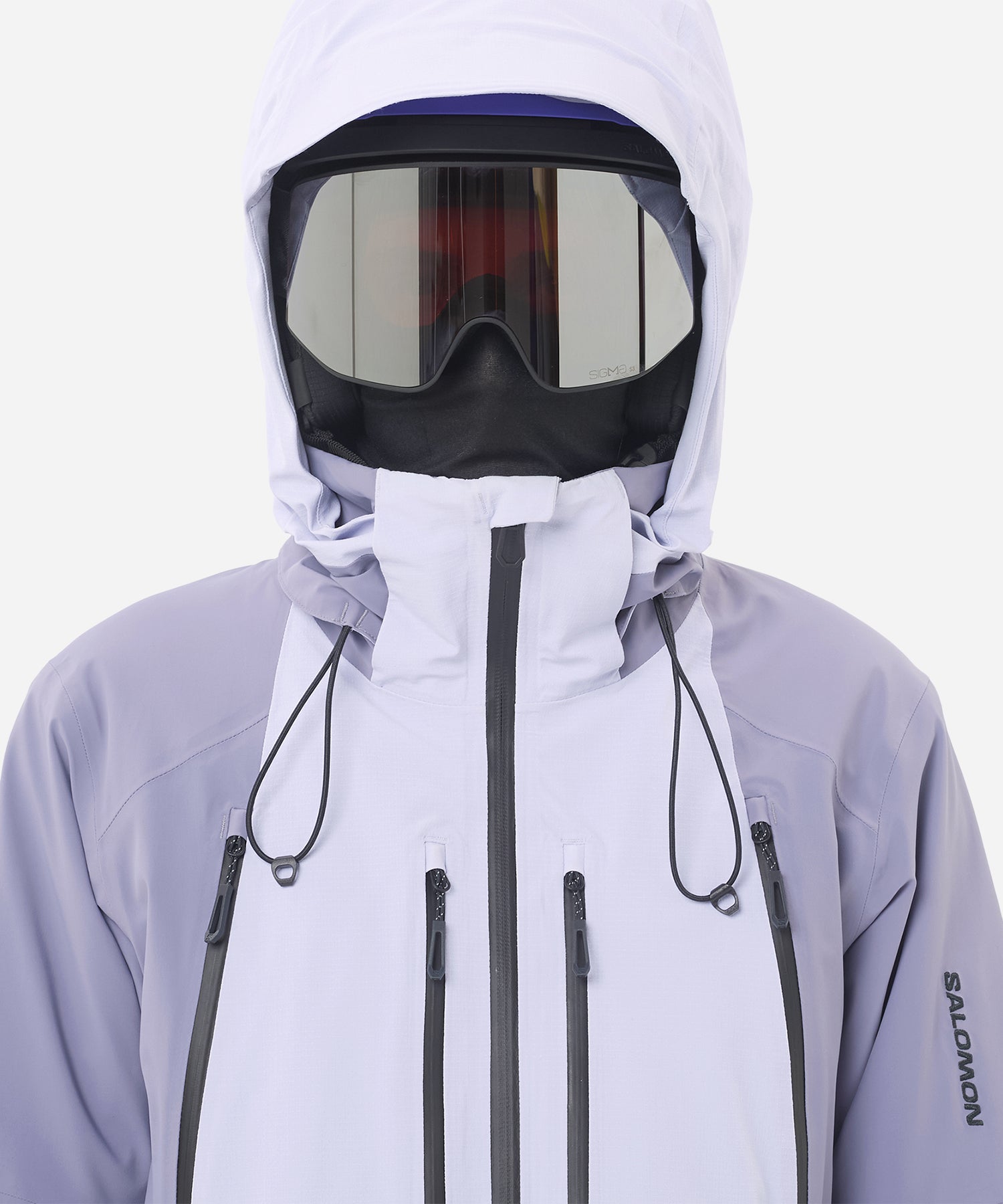 SalomonWomen_sSpectralJacketCosmicSky_BlueGranite-ModelFrontClose