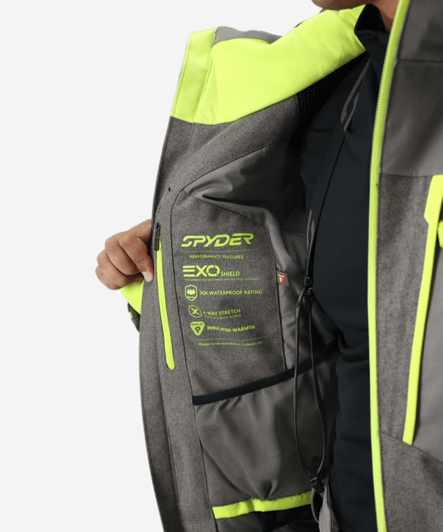 SpyderLeaderJacketStormMelange-Lining