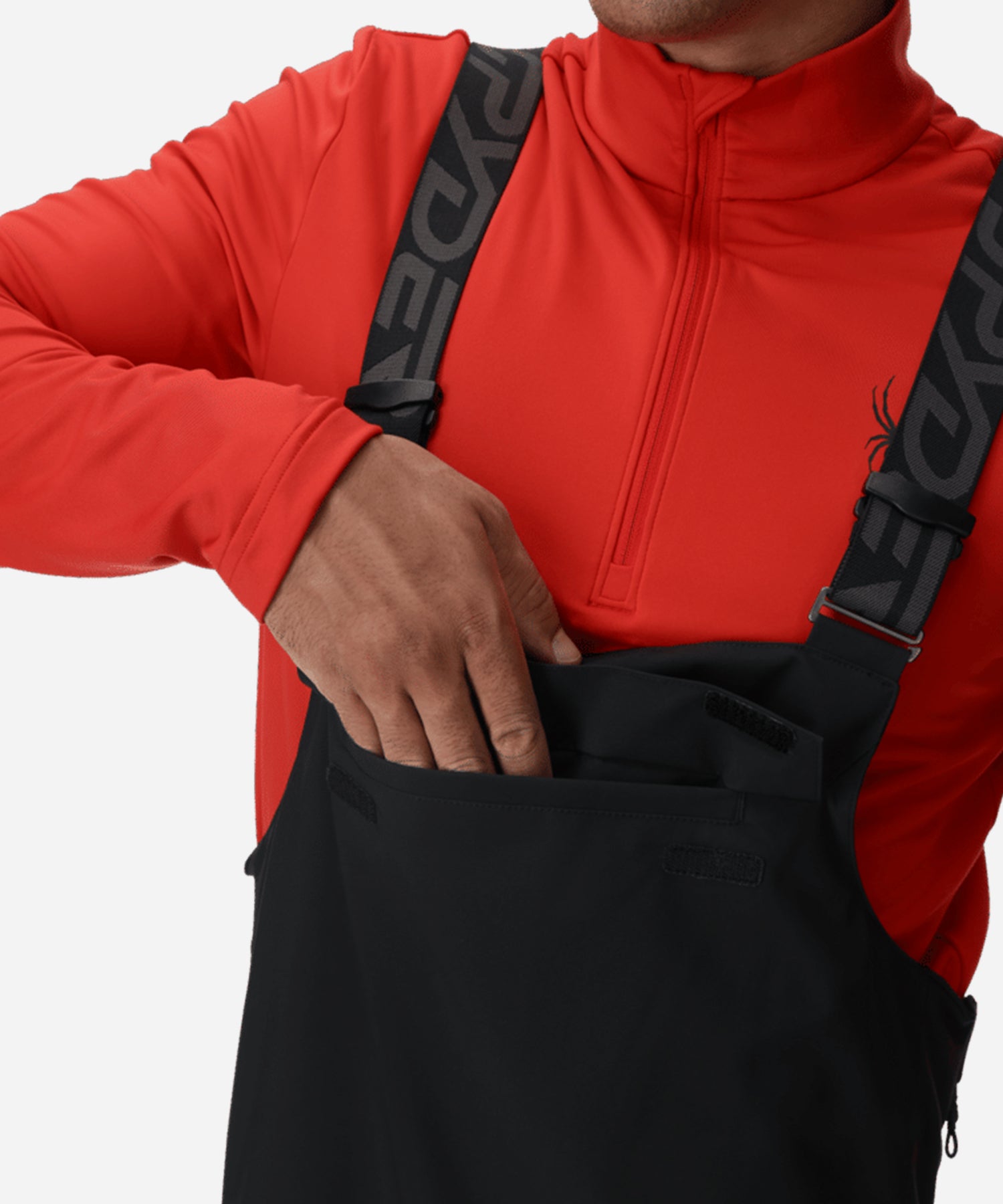 SpyderLiftBibBlack-PouchPocket