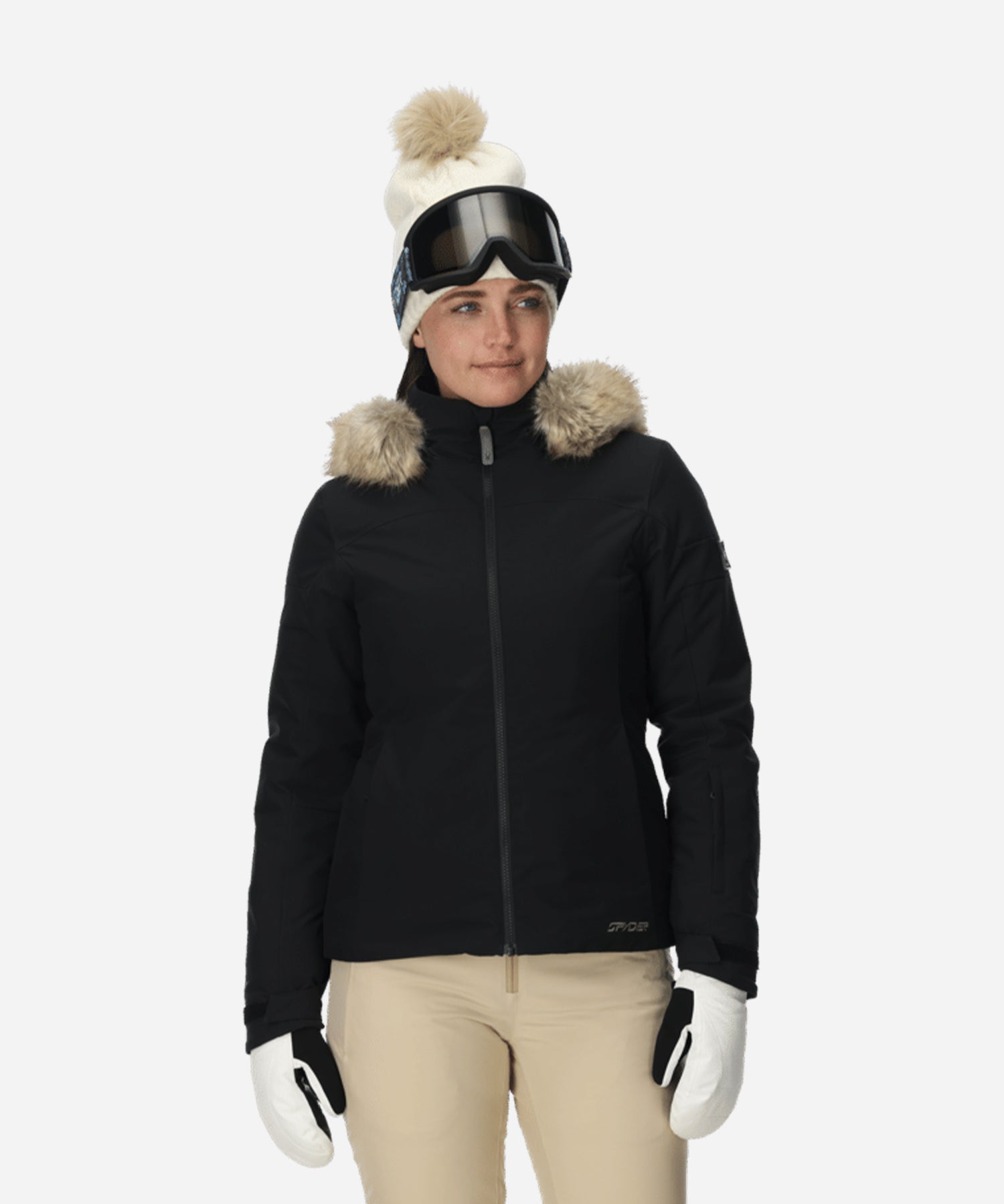 SpyderVidaJacketBlack-ModelFront